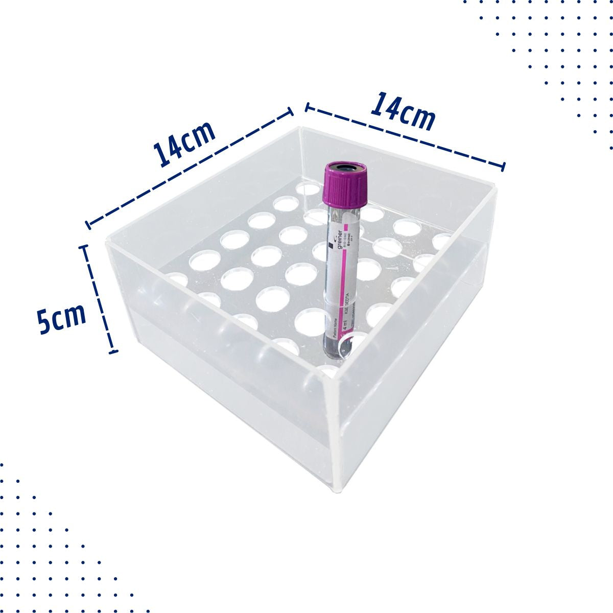 Suporte Tubos Coleta Sangue Acrilico