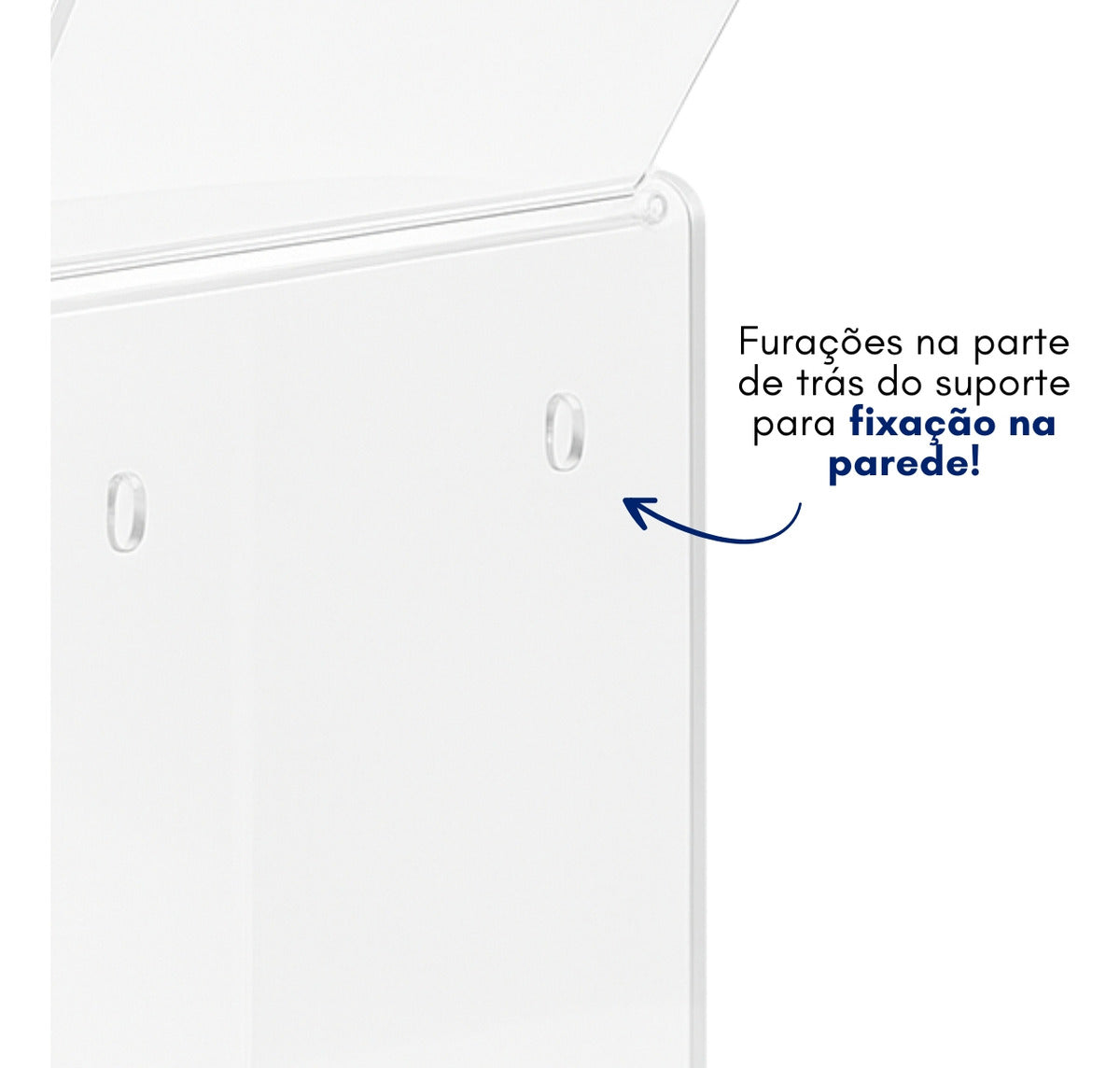 Porta Papel Higienico Parede Acrilico 3 Rolos