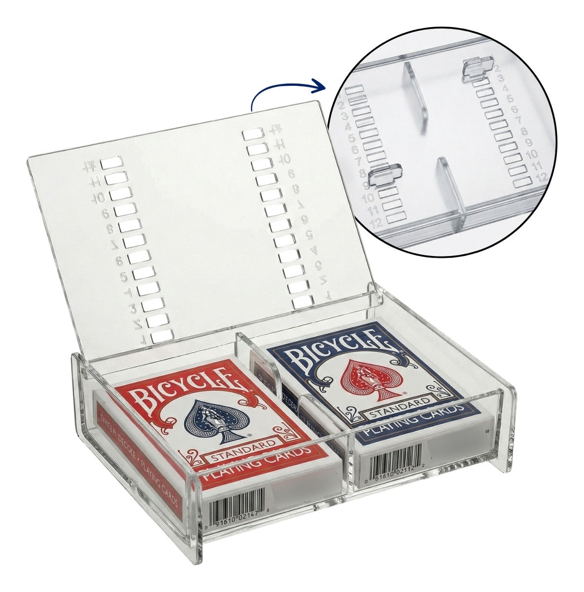 Suporte Caixa Marcador Ponto Baralho Tento Organizador Truco