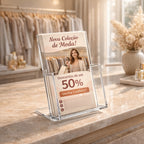 Expositor Folhetos A6 Mesa Lojas Folders Display Panfleto