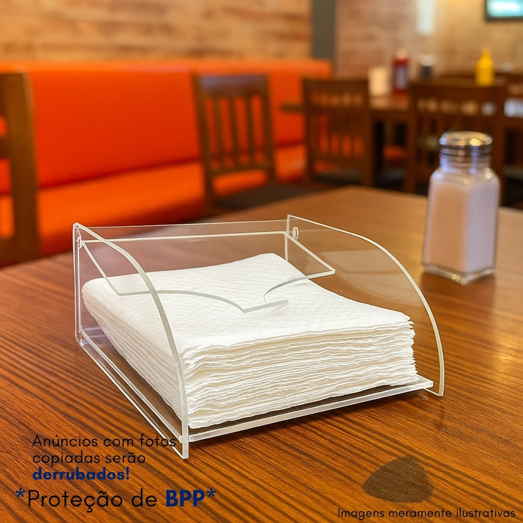 Porta Guardanapo Acrilico Grande