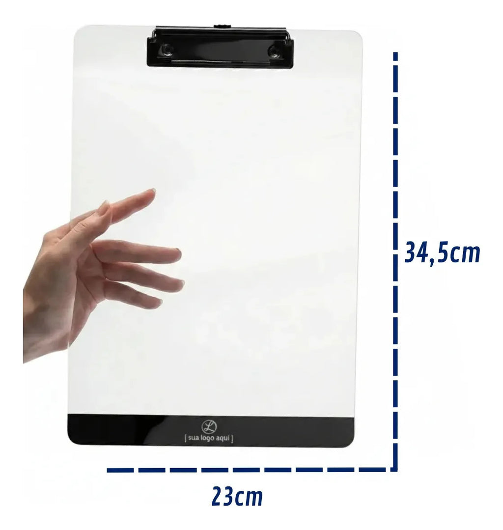 Prancheta Papel A4 Personalizada Escritório Prendedor Folha