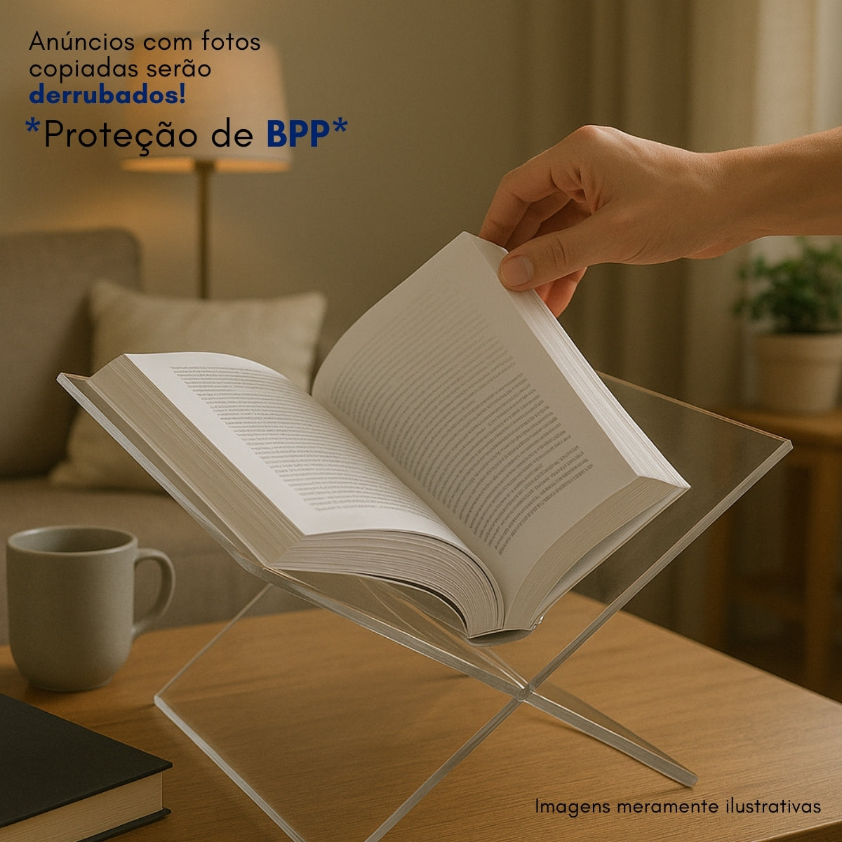 Suporte X Porta Livro Acrilico Cristal Biblia Decoracao Sala