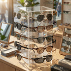 Carrossel Expositor Loja 20 Óculos Giratório Vitrine Ótica