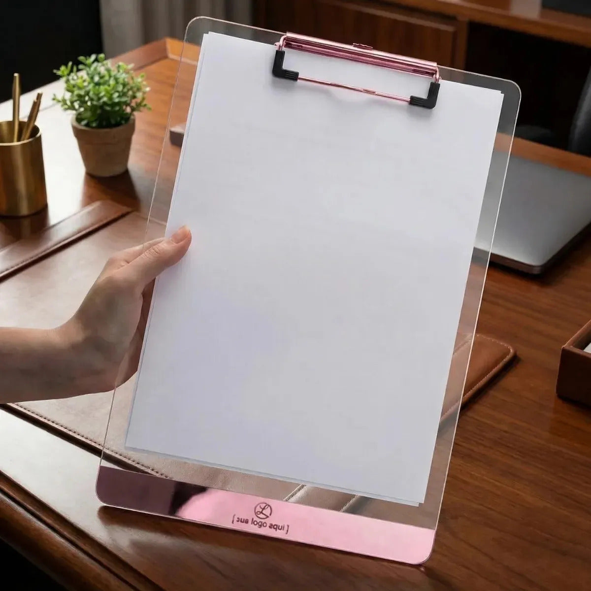 Prancheta Papel A4 Personalizada Escritório Prendedor Folha