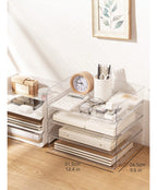 Bandeja Box Organizadora Mesa Escritorio Empilhar 1 unidade Acrilico