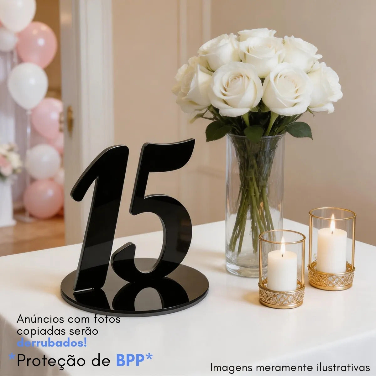 Decoração Festa 15 Anos Centro Mesa Aniversário Debutante