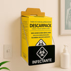 Suporte Caixa Coletora Descarpack 3litros Parede Organizador Resíduos Infectantes