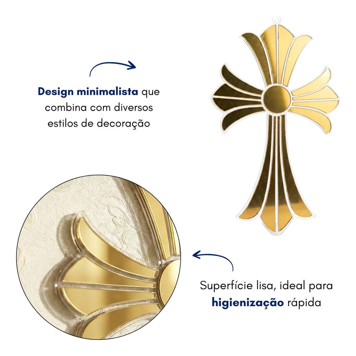 Cruz Parede Crucifixo Decorativa Cristã Religiosa Cristo Fé