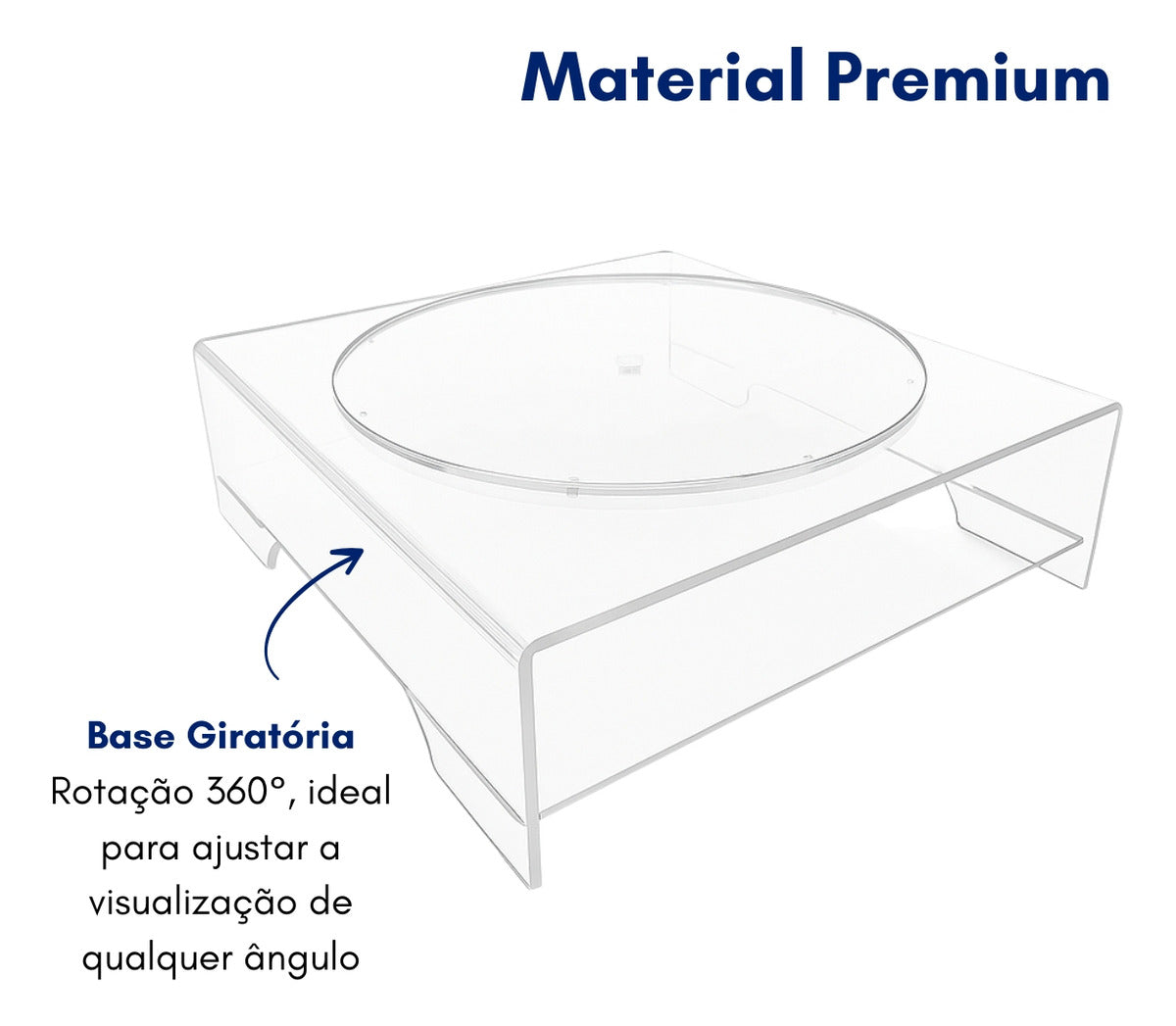 Suporte Monitor Giratorio Acrilico Grande