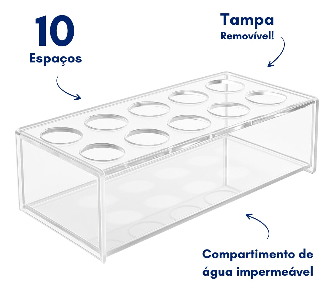 Suporte 10 Flores Expositor Furos Vaso Arranjo Casamento