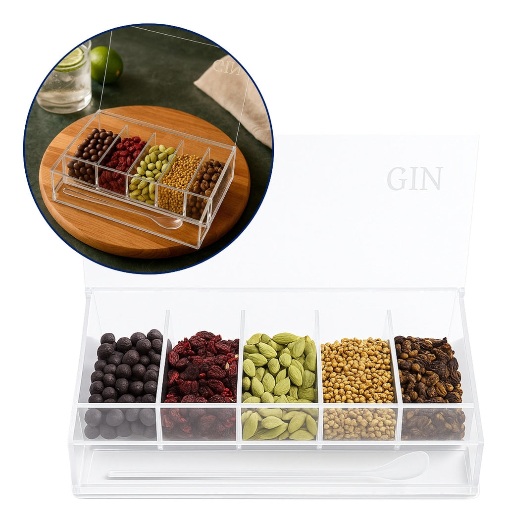 Porta Especiarias Gin Tonica Estojo Acrílico Pote Tempero