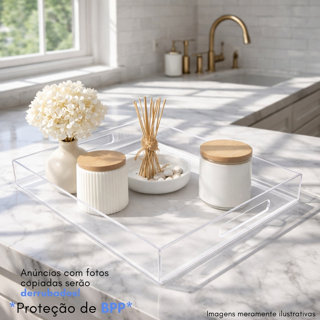 Bandeja Decoração Banheiro Cozinha Adega Organização Display