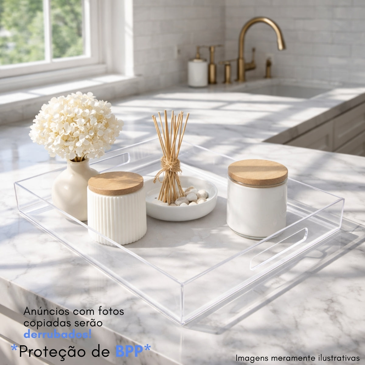 Bandeja Decoração Banheiro Cozinha Adega Organização Display