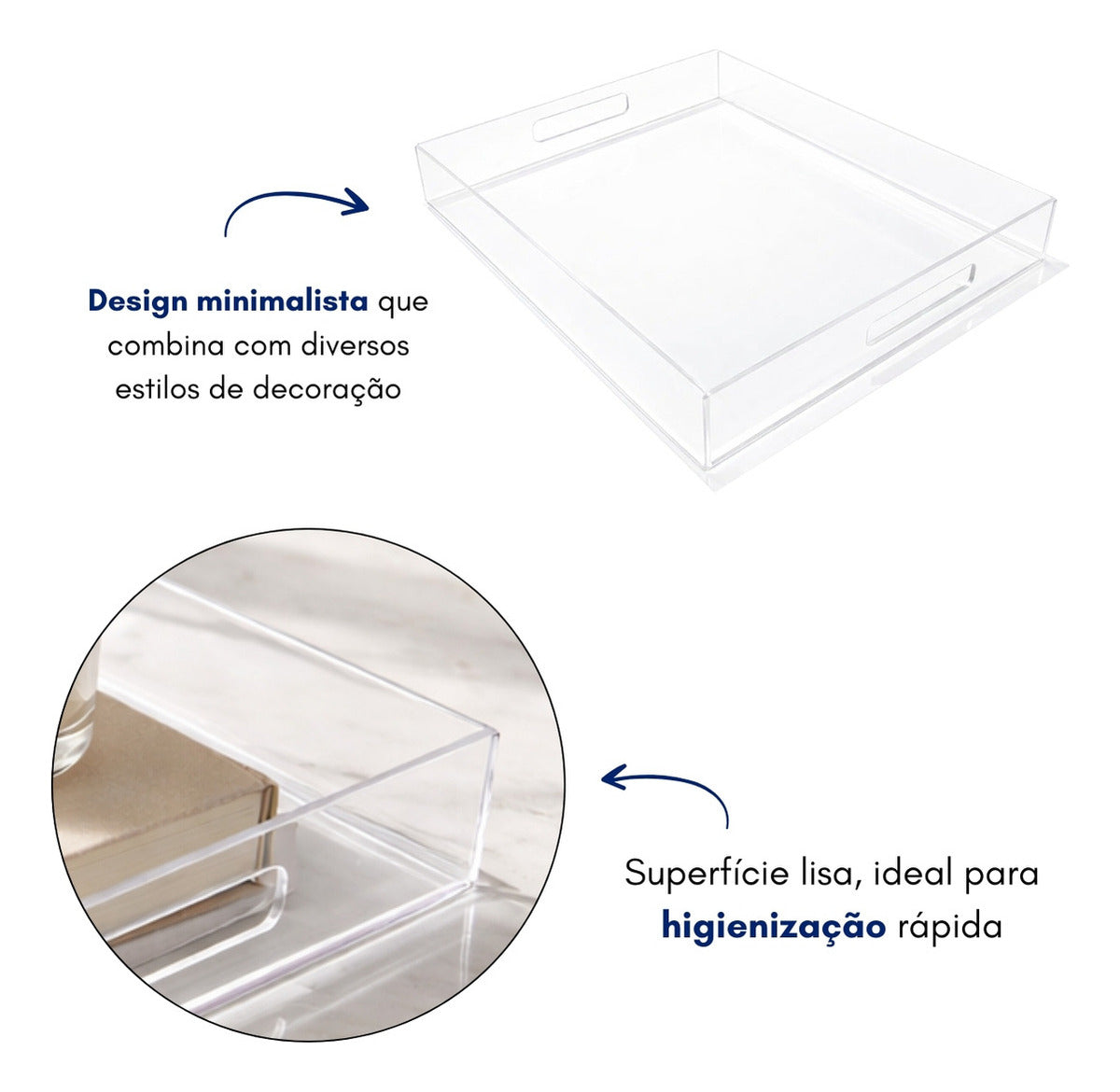 Bandeja Decoração Banheiro Cozinha Adega Organização Display