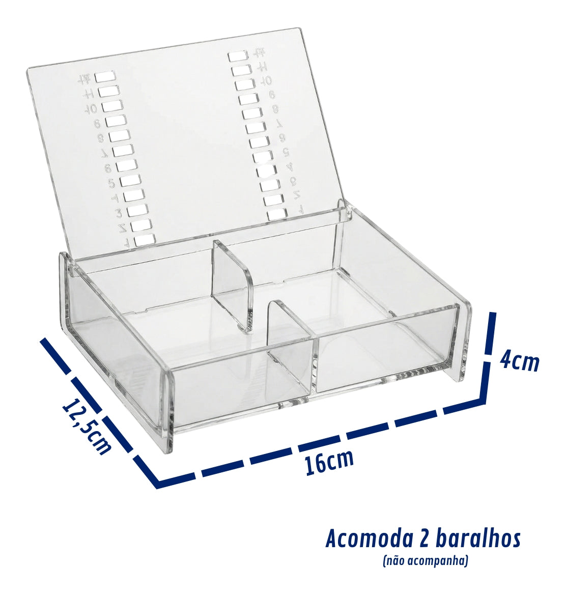 Caixa Estojo Baralho Cartas Acrilico 2 Decks