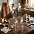 Suporte 4 Relógios Expositor Porta Loja Bancada Loja Vitrine