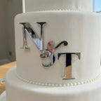 Topo Bolo Iniciais Casamento Monograma Chá Noivado Wedding