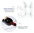 Expositor 6 Garrafas De Vinho Moderno Adega Bar Suporte