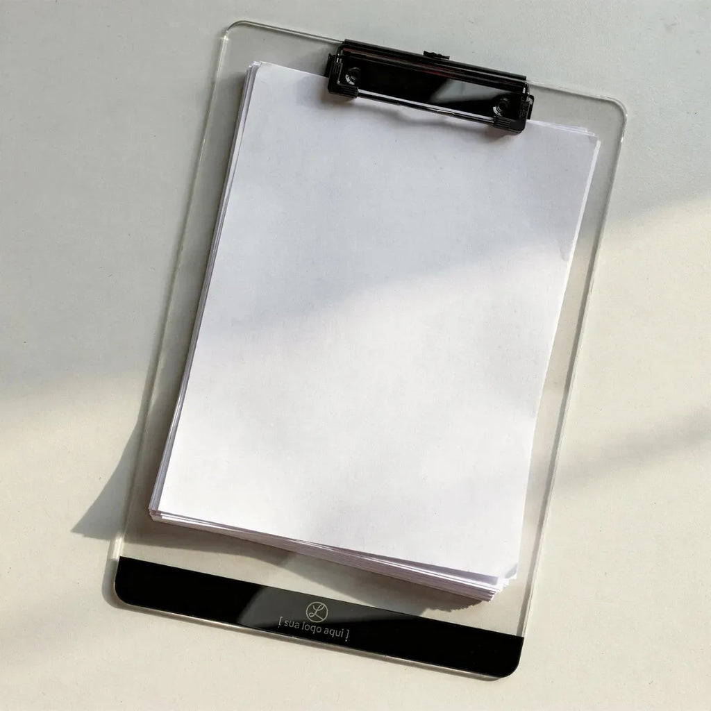 Prancheta Papel A4 Personalizada Escritório Prendedor Folha
