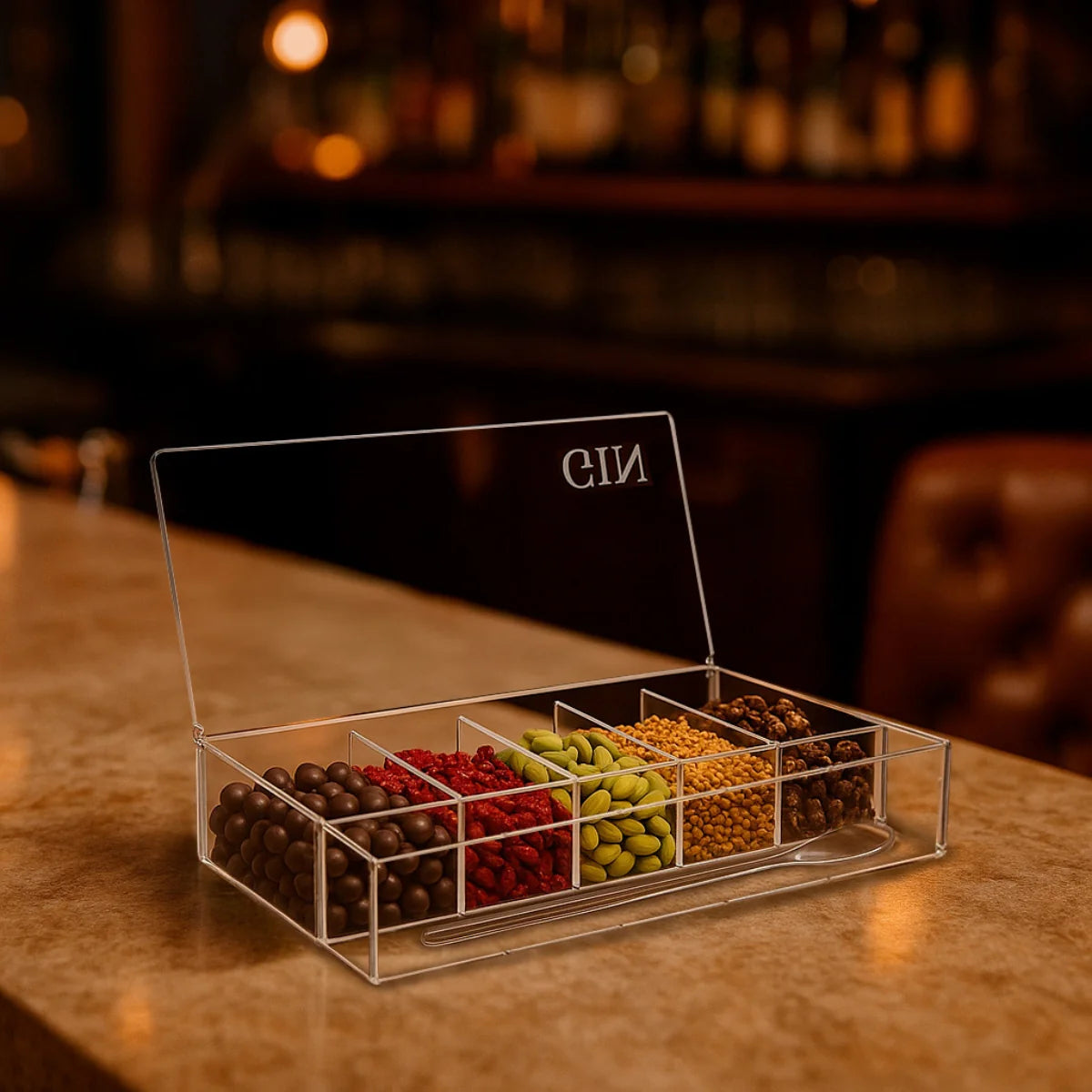 Porta Especiarias Gin Tonica Estojo Acrílico Pote Tempero