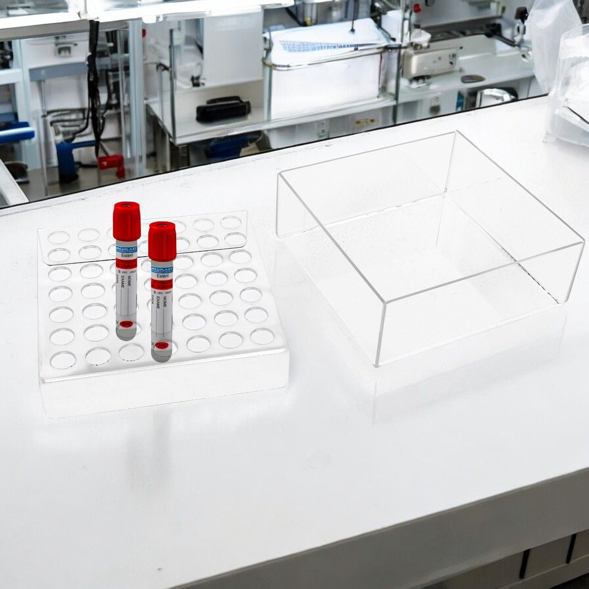 Suporte Tubos Coleta Sangue Acrilico
