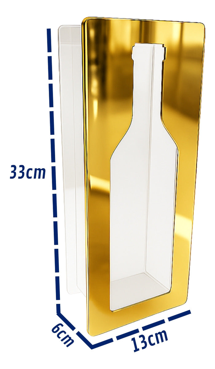 Porta Rolhas Decoração Acrílico Espelhado Colecionador Vinho