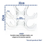 Expositor 6 Garrafas De Vinho Moderno Adega Bar Suporte