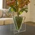 Vaso Planta Flor Acrílico Cristal Decorativo Sala Escritório