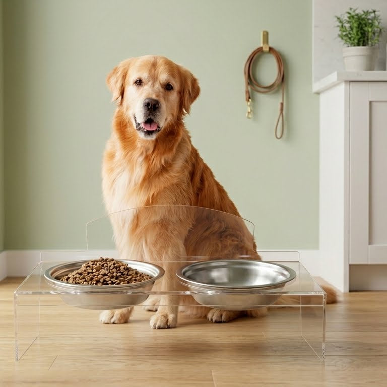 Comedouro em Acrilico para Caes e Gatos