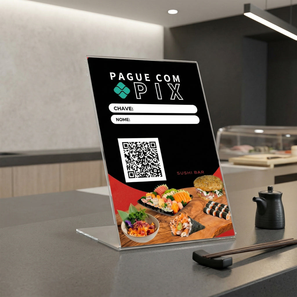 Base Acrilico A5 Porta Retrato Folheto