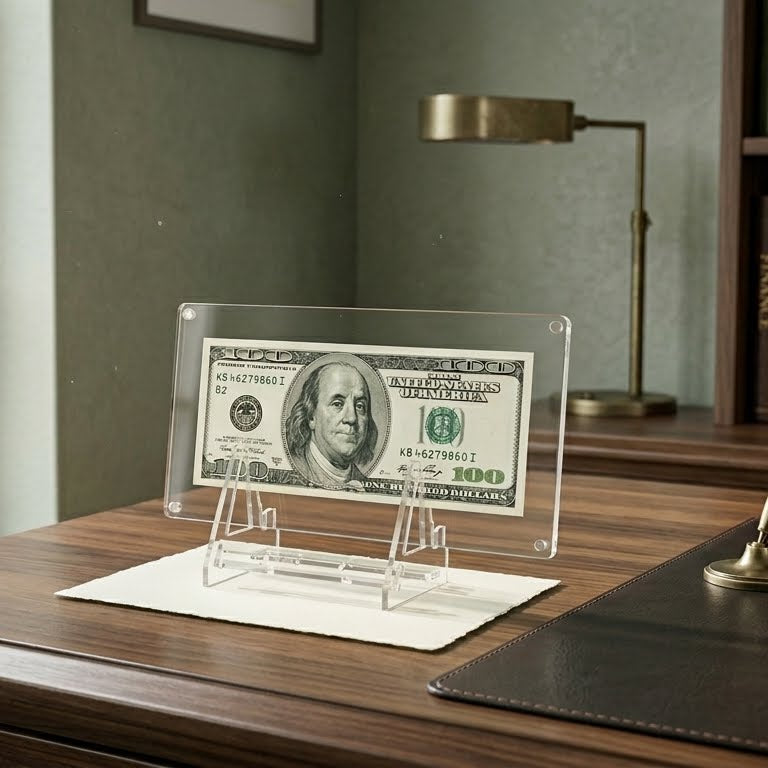 Suporte Expositor Nota Cédula Coleção Antiga Colecionador