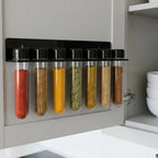 Porta Tempero Organizador Suporte Condimentos Ervas Cozinha 7 Tubos Potes Tubetes