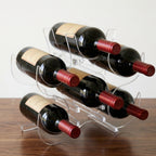 Expositor 6 Garrafas De Vinho Moderno Adega Bar Suporte