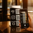 Qr Code Wifi Instagram Google Display Balcão Plaquinha Mesa