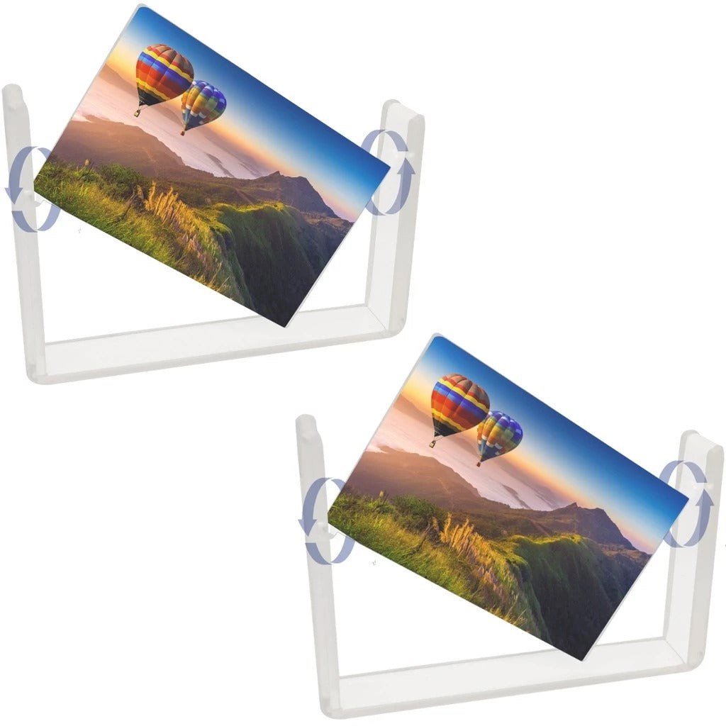 Kit 2 Porta Retrato Giratório A6 Foto Fotografia Suporte
