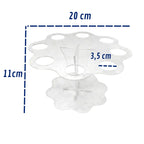 Suporte Expositor Temaki Sorvete Acrilico Cristal 8 Cones Redondo Estrela