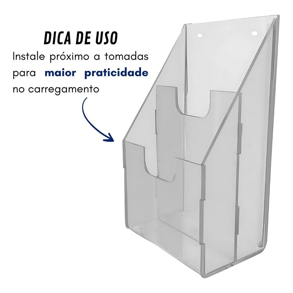 Suporte Apoio Parede Carregar Celular 2 Espaços Design Moderno Prático Compacto Organizar Mesa Quarto Escritório Sala Banheiro Resistência Estabilidade Segurança Conectar Dispositivos Fácil Instalar Economia Espaço Funcionalidade Versátil Tecnologia Intel