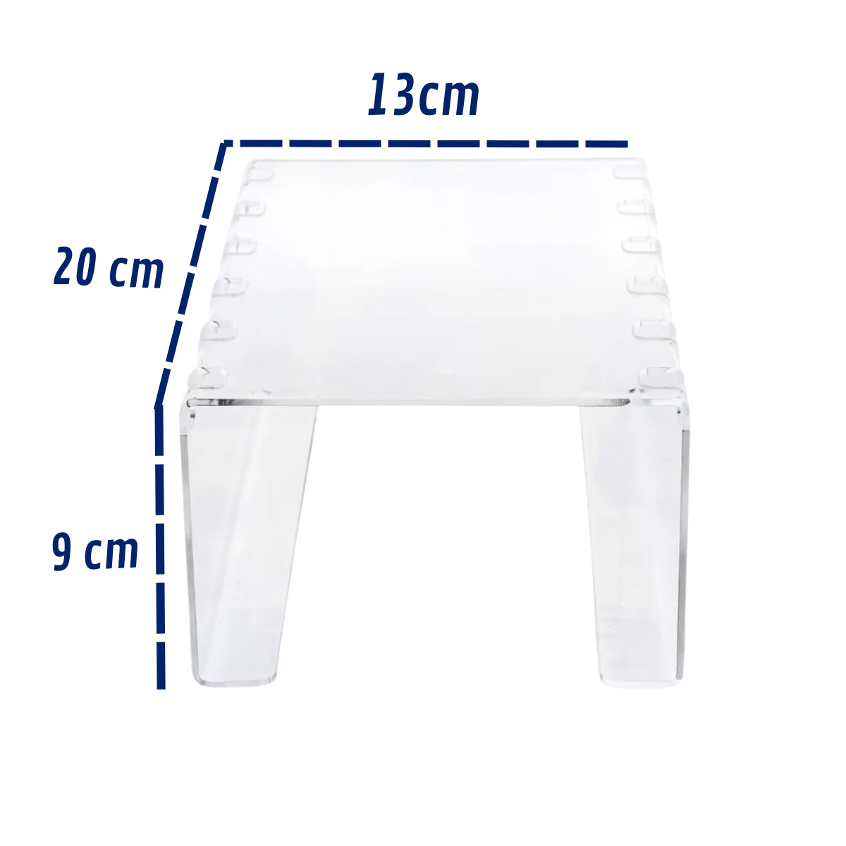 Expositor Acrílico para Tiara e Arcos 20x13x9cm Transparente