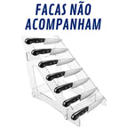 Suporte Acrílico para 7 Facas - Expositor Vertical Organizador
