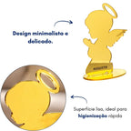 5 Pçs Lembrancinha Anjinho Personalizado Nome Bebê Batizado Enfeite Festa Nascimento Chá Fraldas Presente Criativo Decoração Quarto Menino Menina Detalhes Fofos Original Luxo Exclusivo Tema Angel Coleção Artesanal Elegante Charmoso Inesquecível Recordação