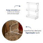 Suporte Organizador Temperos Cozinha Bancada PrateleiraMultiuso Nicho Compacto Casa Moderna Mantém Ingredientes Visíveis Arrumados Decoração Funcional Cozinha Gourmet Armazenamento Sal Pimenta Ervas Molhos