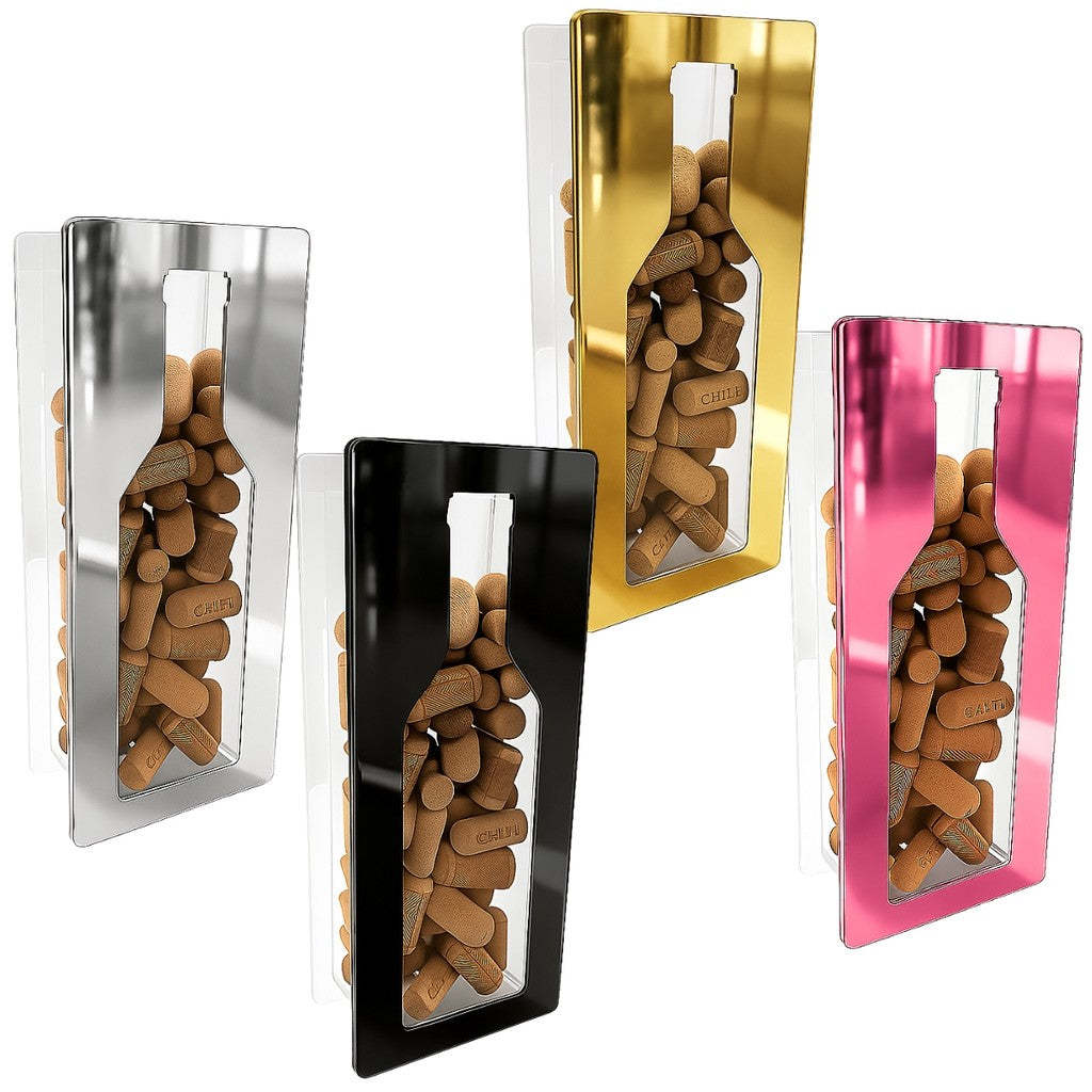 Porta Rolhas Decoração Acrílico Espelhado Colecionador Vinho