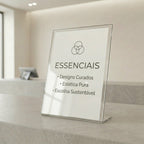 Expositor A4 Cristal Balcão Pix Menu Cardápio Avisos