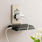 Base Celular Carregador Tomada Parede Suporte Acrílico