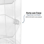 Carrossel Giratório Relógios Três Andares Expositor Premium Organização Coleção Luxo Armazenamento Vertical Base Estável Rotação Suave Acesso Rápido Visual Sofisticado Vitrine Doméstica Loja Joalheria Closet Mesa Bancada Design Funcional Alta Capacidade P