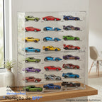 Expositor Hot Wheels 24 Carrinhos Modular Suporte Display Coleção Empilhavel Encaixável