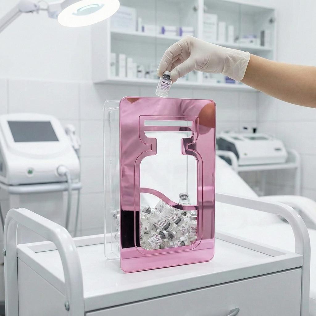 Porta Ampolas Botox Harmonização Facial Organizador Profissional Estético Clínico Ideal Procedimentos Injetáveis Rotina Médica Consultório Estética Avançada Armazenamento Seguro Ampolas Uso Diário Produto Premium Organização Bancada Carrinho Clínico Ambie