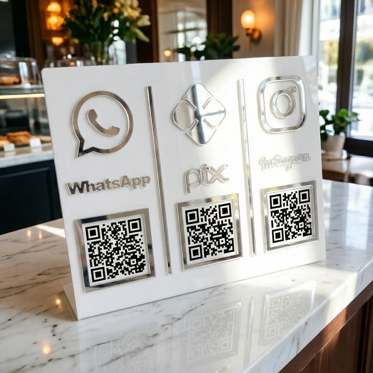 Placa Loja Balcão Qr Code Pix Whatsapp Instagram Pagamento