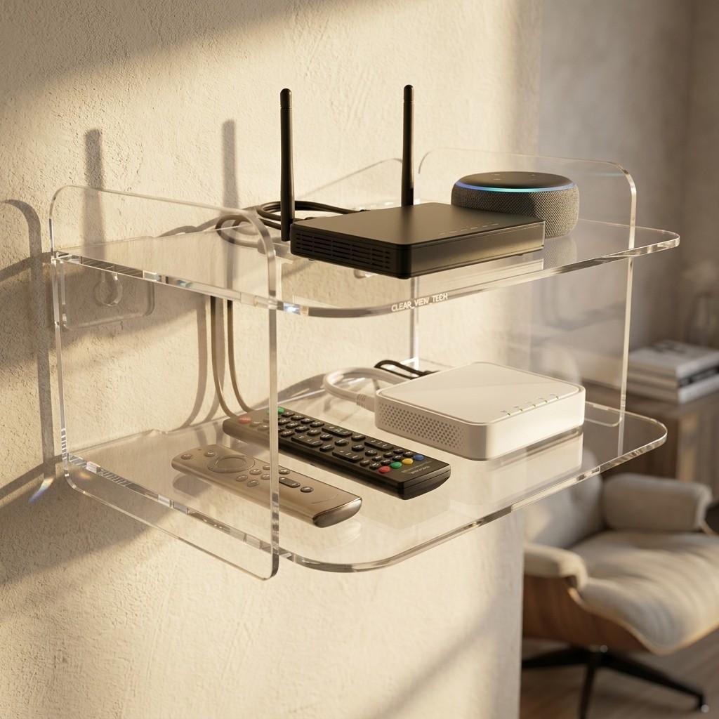 Suporte Roteador Modem Parede Organizador Wifi Tv Box Alexa aparelhos eletrônicos Espaço
